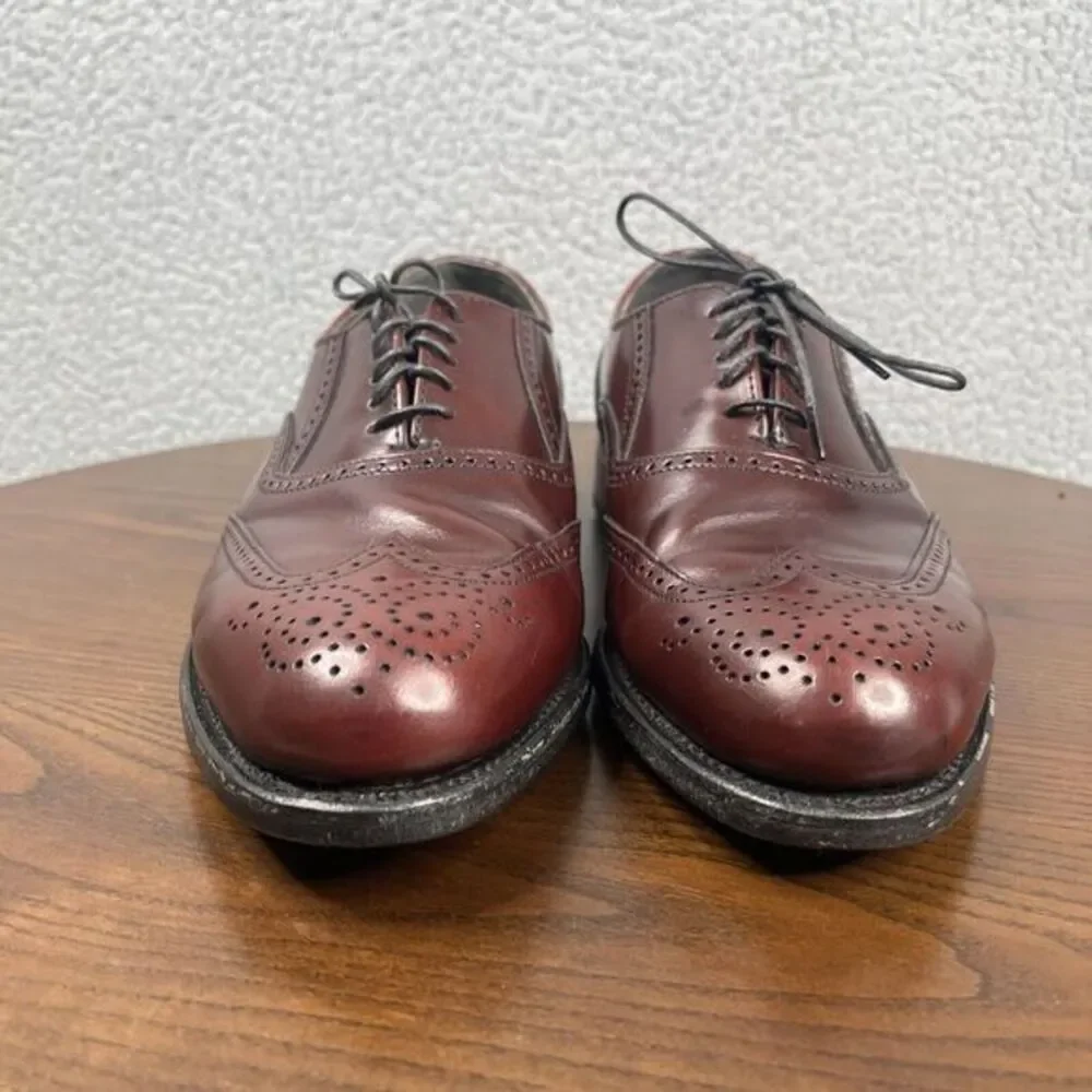 Dexter Oxford Shoes Mens Size 8.5 Red Leather Wingtip Brogue Made in USA Lace Up